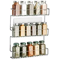 mDesign Especiero de cocina autoadhesivo AFFIXX – Estanterías metálicas para especias con tres estantes – Práctico…